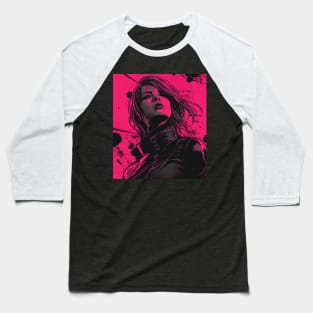 Yakuza Cyberpunk Girl Japanese Vaporwave Urban Style Baseball T-Shirt